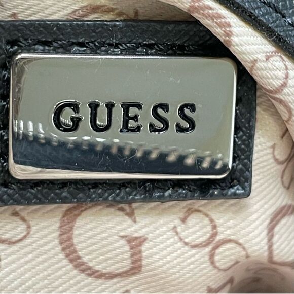 Guess Floral Embossed Crossbody Black Pink Red White - Picture 8 of 15